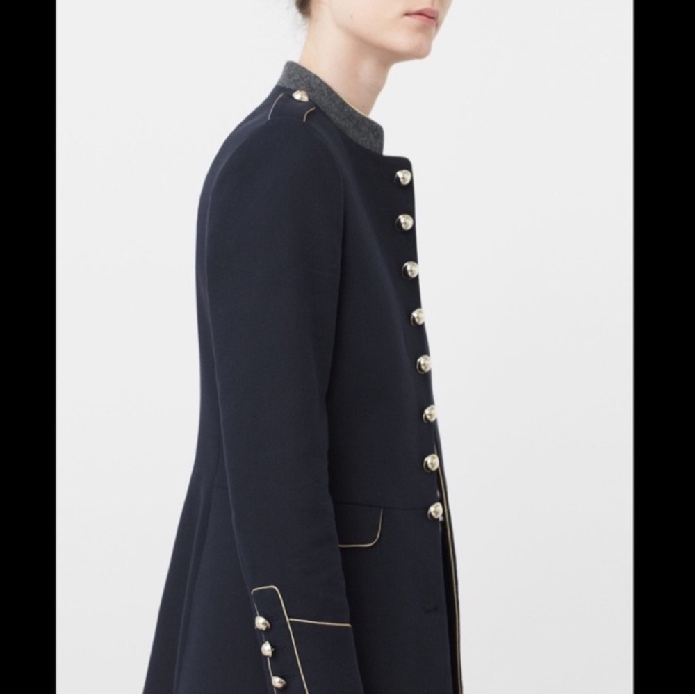 MANGO Camel Tan Velvet Military Jacket - Picture 9 of 11